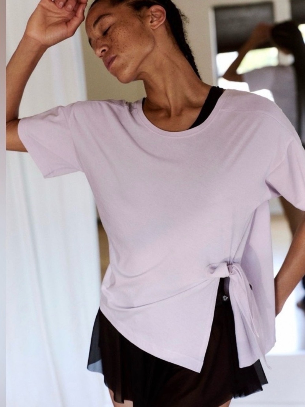 Free People Off Court Tee. NWT. Lavender gaze